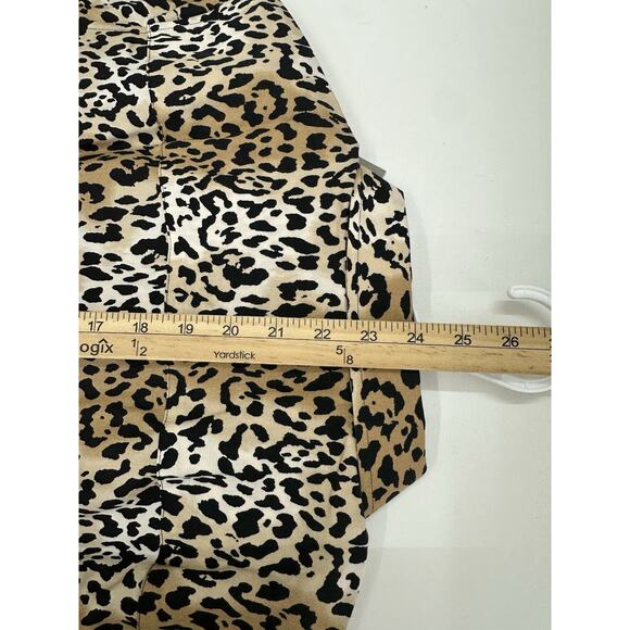 Chicos Womens Shirt Size 4 Brown Effortless Leopard Luxe ButtonUp 3/4 Sleeve NWT - Picture 11 of 13
